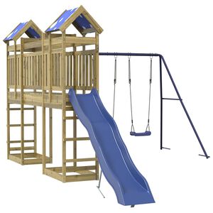 vidaXL Комбинирано детско съоръжение за игра, импрегниран бор