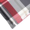 vidaXL Шалте за шезлонг, червено каре, 186x58x4 см, Оксфорд плат