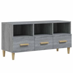 vidaXL ТB шкаф, сив сонома, 102x36x50 см, инженерно дърво