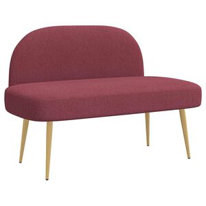 vidaXL Мек бенч с облегалка виненочервен 110 x 60 x 76 cm
