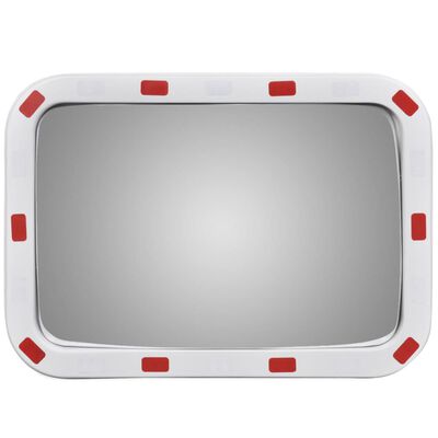 vidaXL Изпъкнало пътно огледало, правоъгълно, 40х60 см, с рефлектори