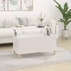 vidaXL Кафе маса, бял гланц, 90x44,5x45 см, инженерно дърво