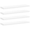 vidaXL Окачени стенни рафтове, 4 бр, бели, 90x23,5x3,8 см, МДФ