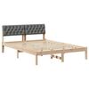 vidaXL Рамка на леглото с таблото кафяво и тъмносиво 150 x 200 cm