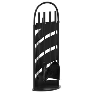 vidaXL Комплект инструменти за камина, 5 части, 23x15x66 см, стомана