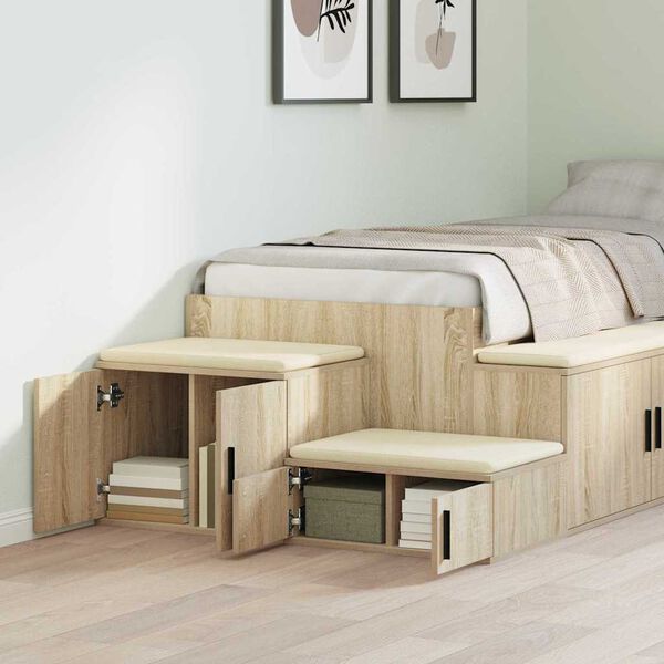 vidaXL Шкаф за съхранение 2 pcs Сонома дъб 108 x 41 x 40 см