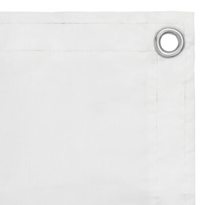 vidaXL Балконски параван, бял, 75x400 см, оксфорд плат