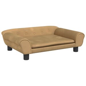 vidaXL Детски диван, кафяв, 70x45x26 см, кадифе