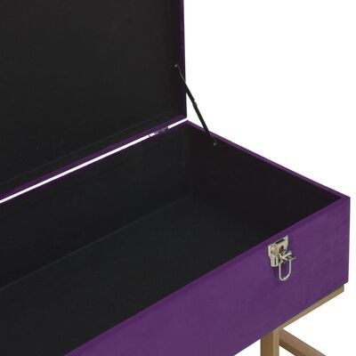 vidaXL Пейка с отделение за съхранение, 105 см, лилаво кадифе
