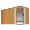 vidaXL Градинска барака светлокафяв 277x279x179 см поцинкована стомана