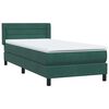 vidaXL Box Spring легло с матрак Тъмнозелено 80x210 cm Кадифе