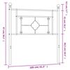vidaXL Метална табла за глава, черна, 100 см