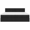 vidaXL Легло с място за съхранение Черно 180 x 200 cm Изкуствена