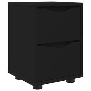 vidaXL Нощно шкафче Черно 30,5 x 30 x 43 см Инженерна дървесина
