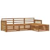 vidaXL Комплект дивани за открито Натурално 249 x 162,5 x 73 см