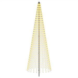 vidaXL LED Коледна Елха 285 см 744 LED светодиода Топло бяло Желязо