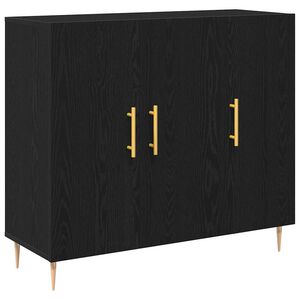 vidaXL Служебен шкаф Черния дъб 90 x 34 x 80 см Инженерна дървесина