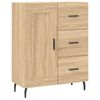 vidaXL Висок шкаф, дъб сонома, 69,5x34x180 см, инженерно дърво