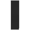 vidaXL Гардероб, черен, 80x52x180 см, инженерно дърво