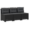 vidaXL Пейка за градина с Cushions във вид на ратан ПП Антрацит