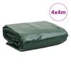 vidaXL Брезент зелен 4x4 м 650 г/м&sup2;