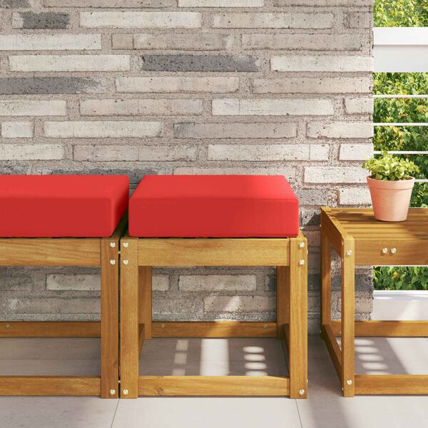 vidaXL Възглавница за открито седалка Червено 40 x 40 x 8 см