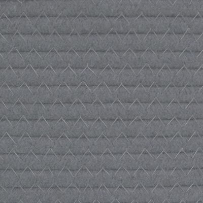 vidaXL Кош за съхранение, 2 бр, сиво и бяло, Ø28x28 см, памук