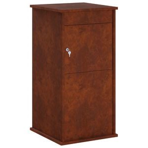 vidaXL Пощенска кутия Ръждясало 50 x 52 x 100 cm Кортенова стомана