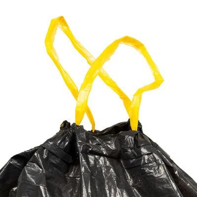 vidaXL Торбички за боклук с връзки 150 бр черни 240 л