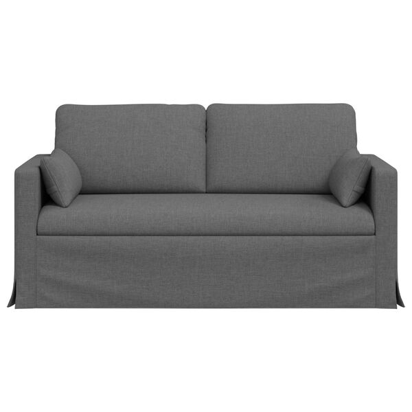 vidaXL Диван 140cm Тъмен сив Метал