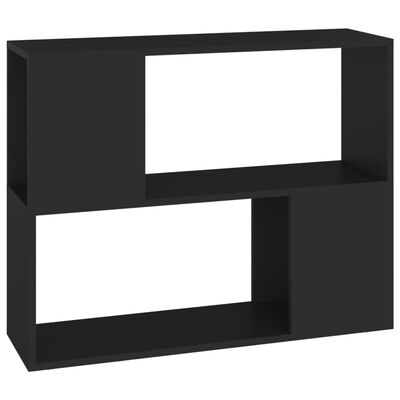 vidaXL ТВ шкаф, черен, 80x24x63 см, ПДЧ