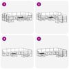 vidaXL Комплект дивани за открито 10 pcs Естествен