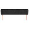 vidaXL Горна табла за легло с уши, черна, 163x23x78/88 см, кадифе