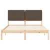 vidaXL Леглова рамка с тапицирана гръбна част Таупе 160 x 200 cm