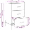 vidaXL Нощен шкаф Старо дърво 40 x 40 x 66 см Инженерно дърво