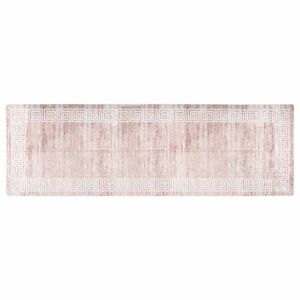 vidaXL Килим, миещ се, бежов, 80x300 см