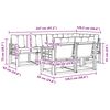 vidaXL Комплект дивани за открито 7 pcs Естествено и светло сиво