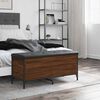 vidaXL Пейка за съхранение, кафяв дъб, 102x42x45 см, инженерно дърво