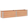 vidaXL Градинска повдигната леха Кафяво 250 x 50 x 54 cm алу.