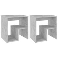 vidaXL Нощни шкафчета, 2 бр, бетонно сиви, 40x30x40 см, ПДЧ