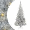 vidaXL Коледно дърво с 300 LED светодиода Сребрист 240 cm PET