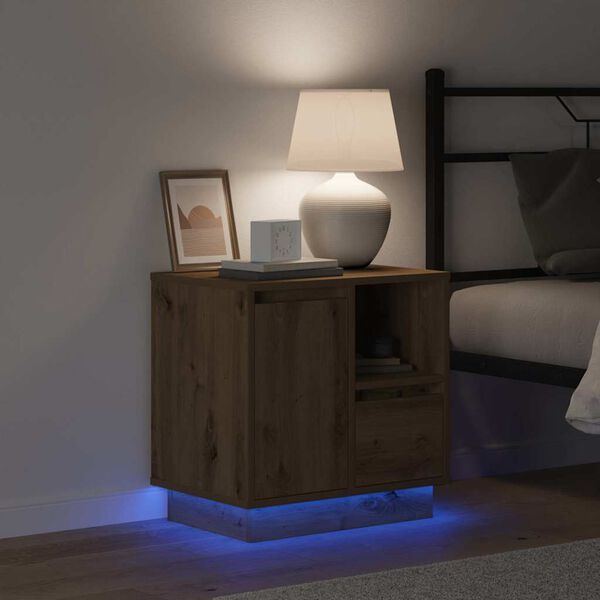 vidaXL Нощен шкаф 2 pcs Дъб 50 x 34,5 x 50 см. Инженерно дърво