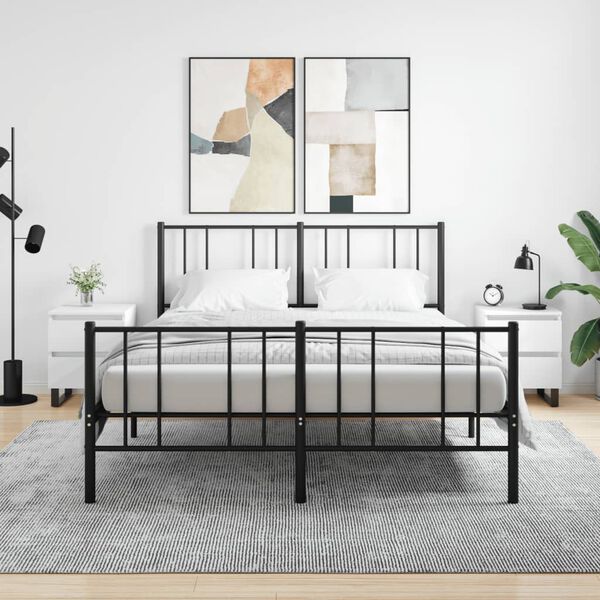 vidaXL Нощни шкафчета, 2 бр, бели, 40x35x50 см, инженерно дърво