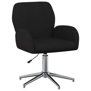 vidaXL Завъртащ се офис стол 54 x 58 x 90 см Черно Текстил