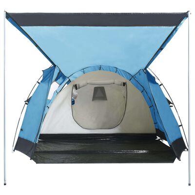 vidaXL Тунелна палатка за къмпинг, 4-местна, синя