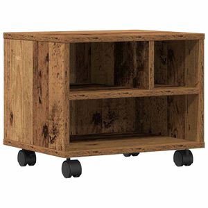 vidaXL Стойка за принтер Старо дърво 41 x 32 x 33.5 см Инженерно дърво