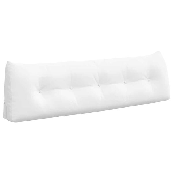 vidaXL Възглавница за гръб Бяло 160 x 24 x 50 см текстил