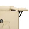 vidaXL Електрически стол реклайнер , кремав, текстил