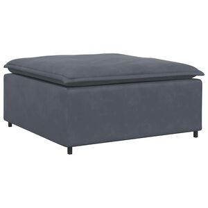 vidaXL Модулен диван с табуретка, тъмносив, 100x100x48 см