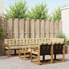 vidaXL Комплект дивани за открито 9 pcs Натурален и Бежов